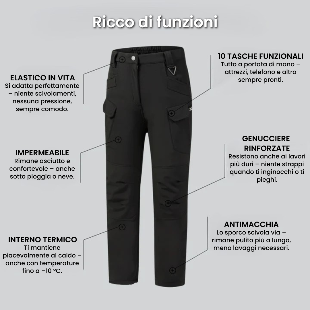 Pantalone ProWork – Impermeabile, Massima Mobilità e Protezione sul Lavoro